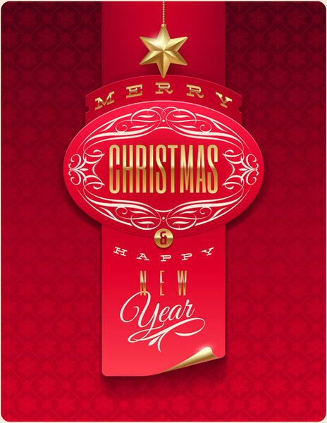 new year14 christmas elements set vector