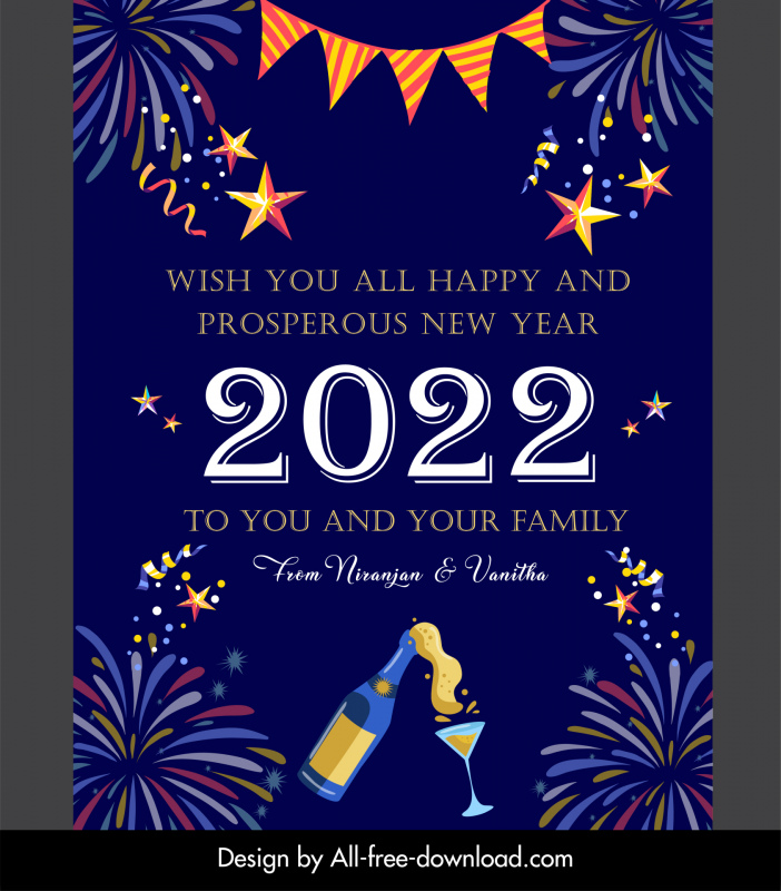 new year wishes poster template dynamic classical celebration elements decor