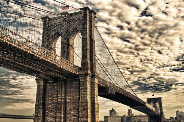 new york city brooklyn bridge hdr