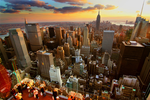 new york sunset hdr 