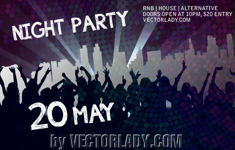 night party poster