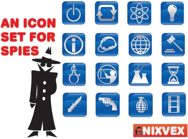 NixVex Icons for Spies Free Vectors