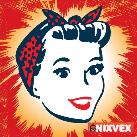 NixVex Retro "Working Girl" Free Vector
