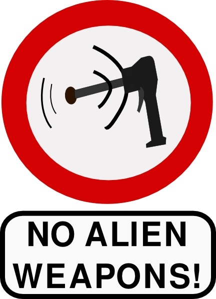 No Alien Weapons clip art