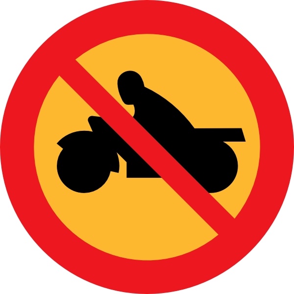 No Motorbikes clip art