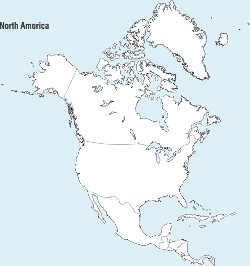 North America Map Vector  