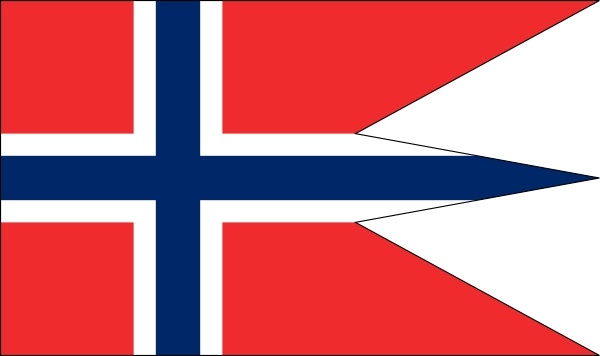 Norwegian State And War Flag clip art