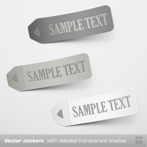 note tags templates modern 3d sketch horizontal design