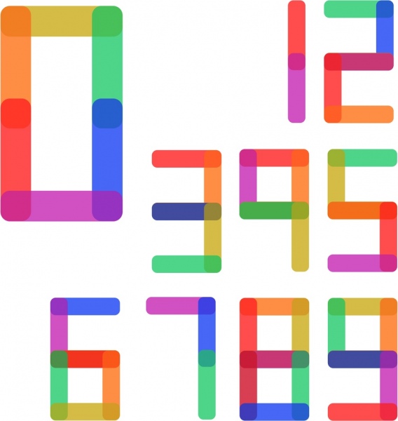 numbers background colorful digital design