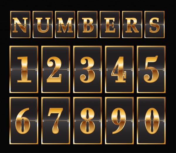 numbers background modern black yellow decor