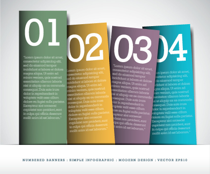 numbers banners design vector