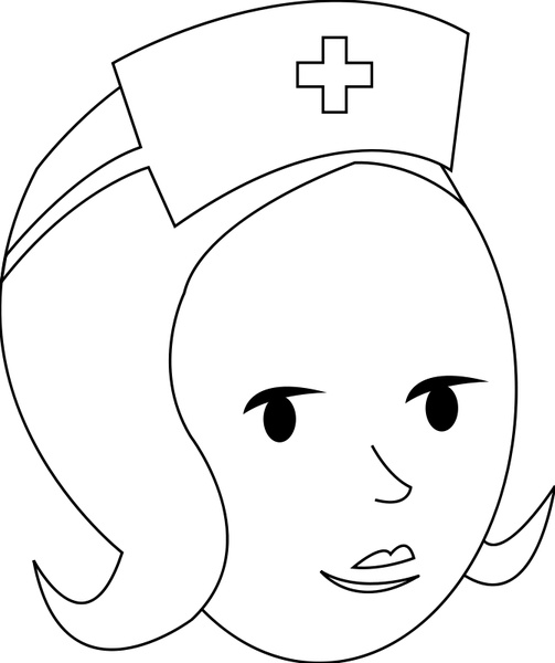 Nurse Line Art Free Vector In Open Office Drawing Svg Svg Vector Illustration Graphic Art Design Format Format For Free Download 193 99kb