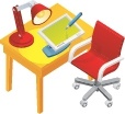 office school chairs vector