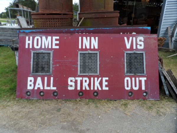 old baseball scoreboard
