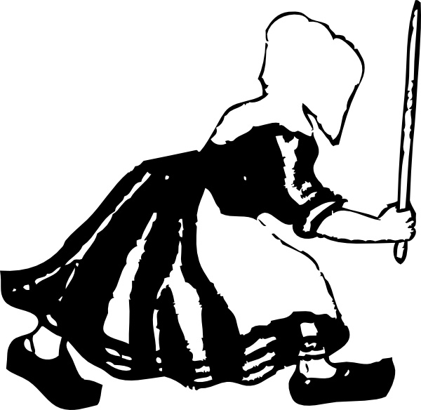 Old Dutch Woman clip art 