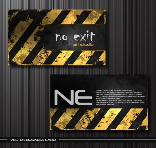 old metal business card templates vector
