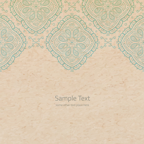 old paper with floral background vector set