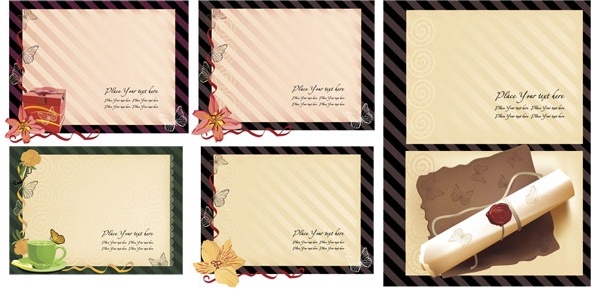 old stationery template vector series 5