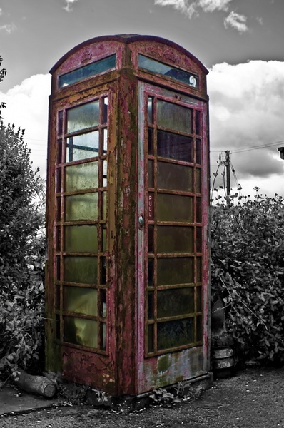 old telephone booth