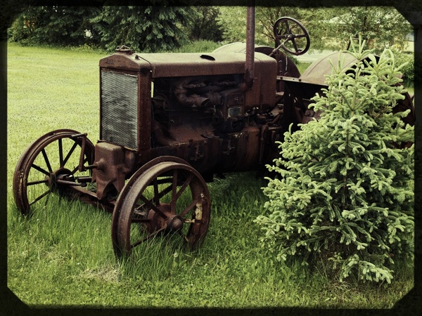 old tractor farm equipment