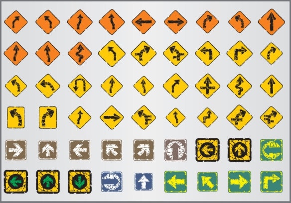 old traffic signs icon 04 vector