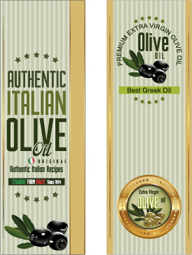 olive oil vertical banner vector