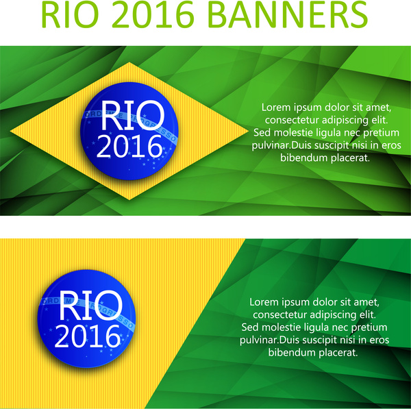 olympic rio de janeiro 2016 banner design templates