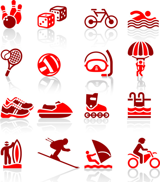 olympic sport icons set