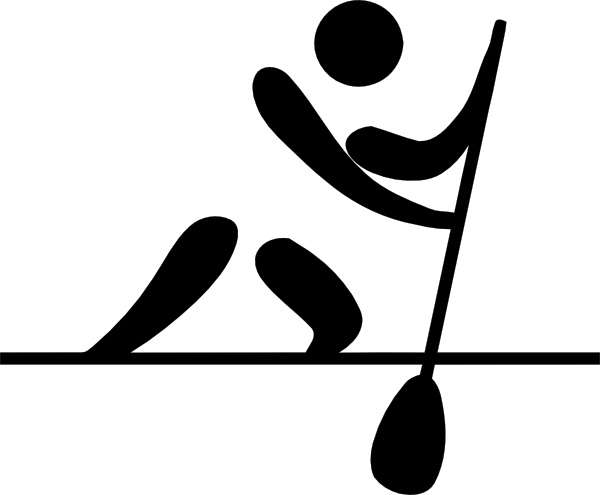 Olympic Sports Canoeing Flatwater Pictogram clip art