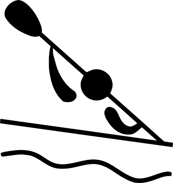 Olympic Sports Canoeing Slalom Pictogram clip art