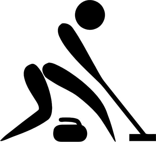 Olympic Sports Curling Pictogram clip art