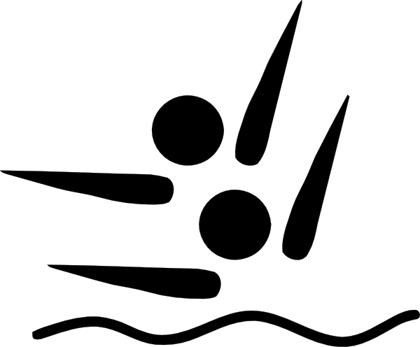 Olympic Sports Synchronized Swimming Pictogram clip art