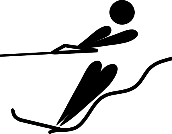 Olympic Sports Water Skiing Pictogram clip art