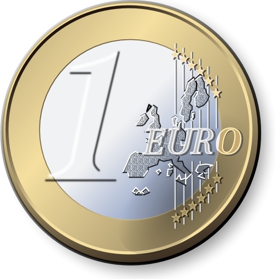 One Euro Coin clip art