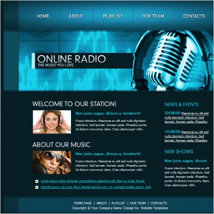 Online Radio Template