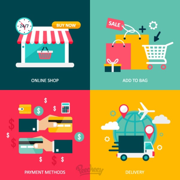 online shopping concept illustration