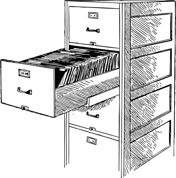Open File Cabinet clip art