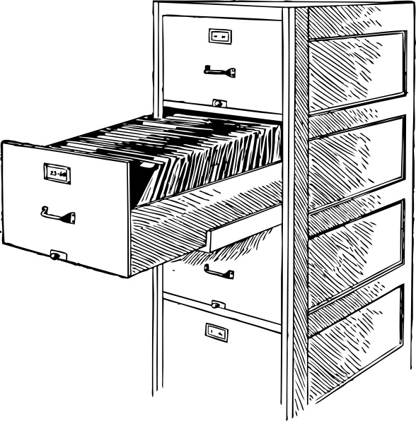 Open File Cabinet clip art 