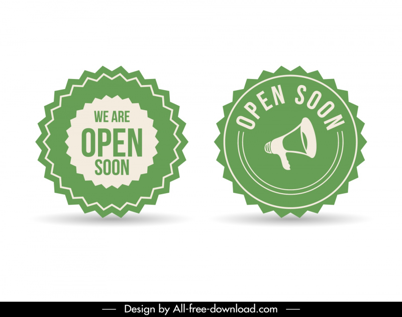 open stamp templates flat serrated circle shapes 