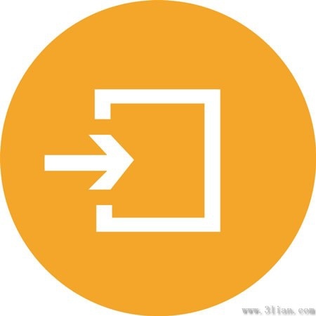 orange arrow symbol icon vector