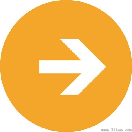 orange background arrow icon vector