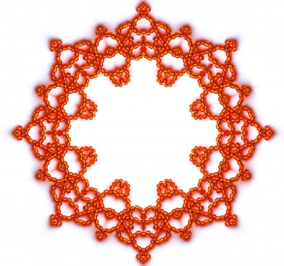orange beaded star 
