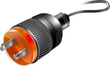 Orange electric plug