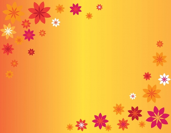 orange flowers illustration