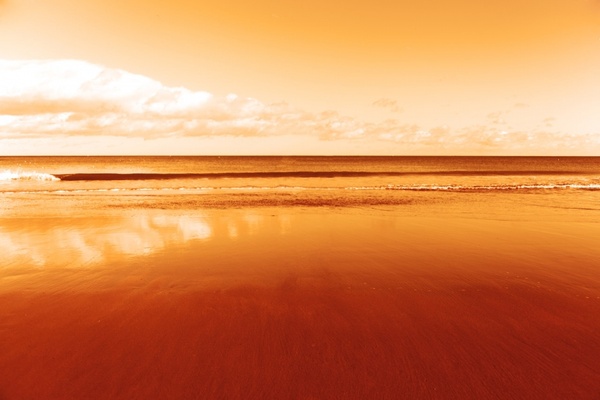 orange ocean view