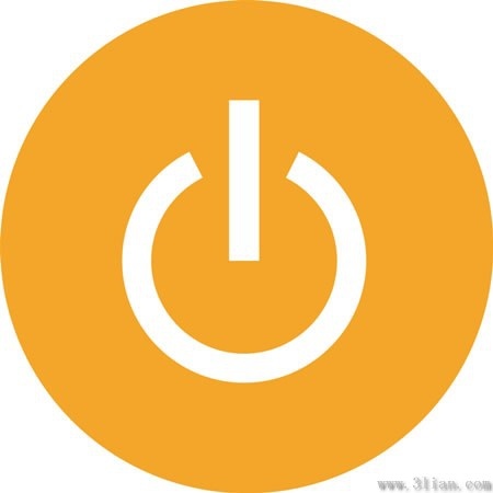 orange shutdown flag icon vector