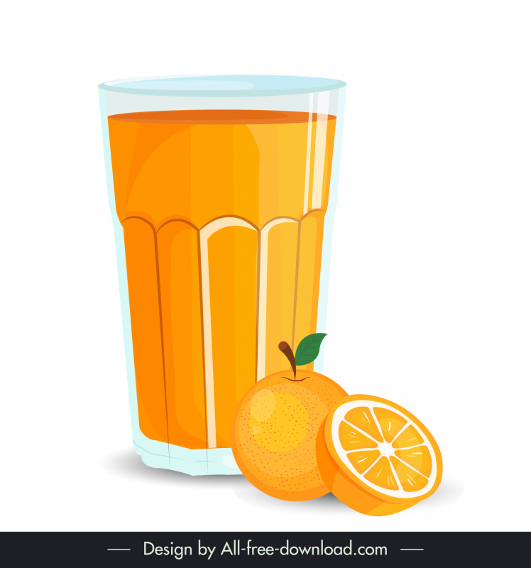 orange smoothie glass icon 3d classic glass fruit design
