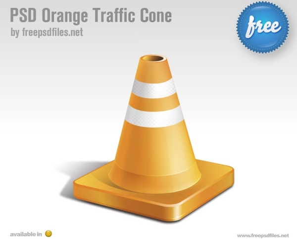 orange traffic conepsd layered