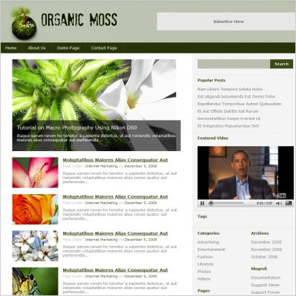Organic Moss Template