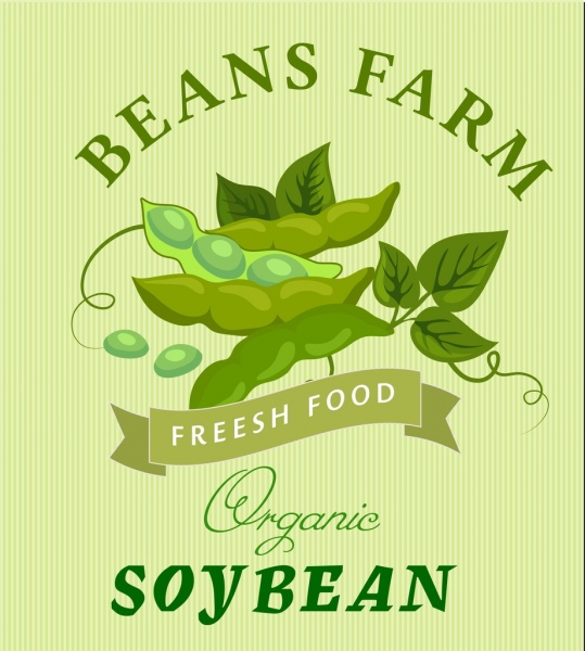 organic soybean advertisement green symbol decoration